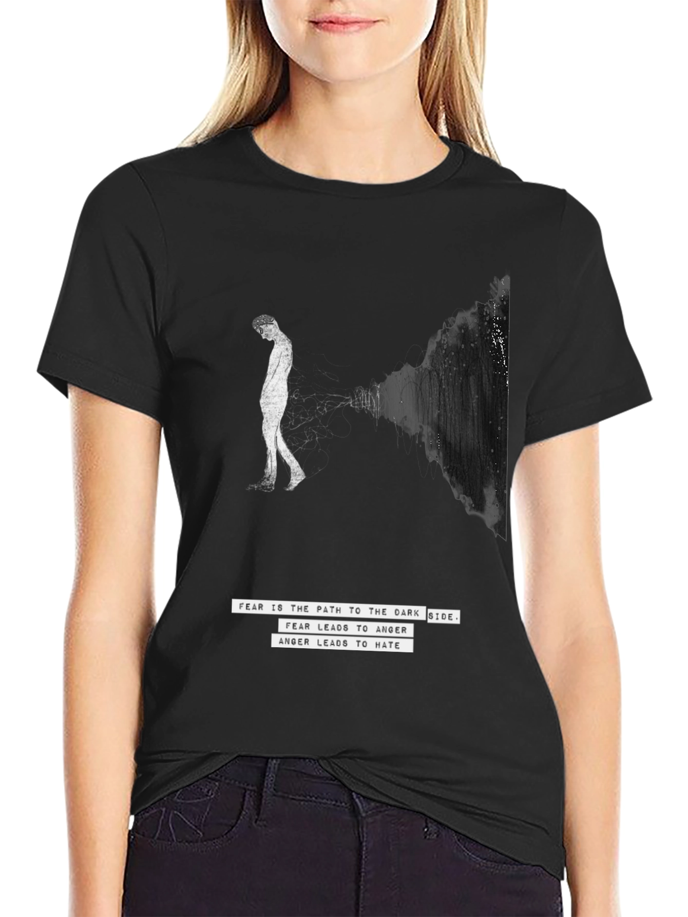 Dark Side T-Shirt - Fear Quote Graphic Tee
