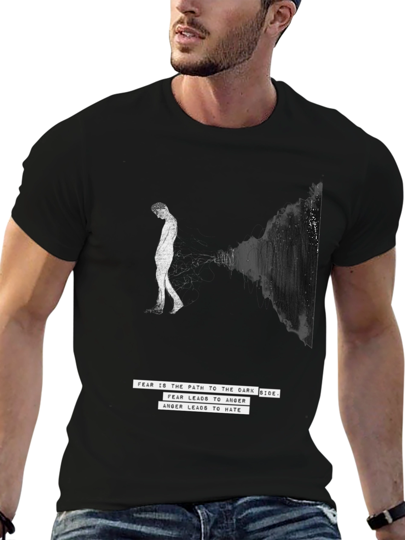 Dark Side T-Shirt - Fear Quote Graphic Tee