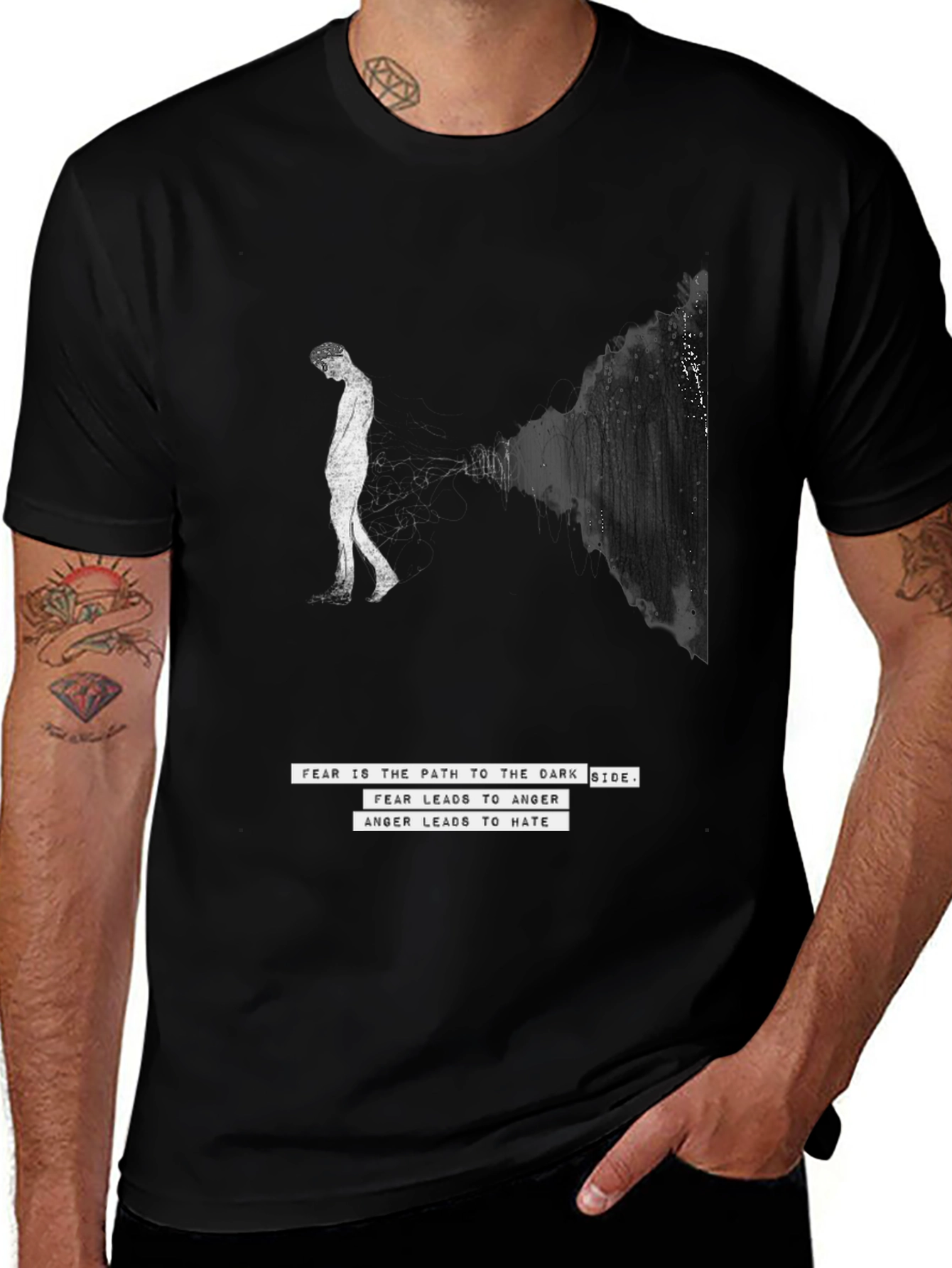 Dark Side T-Shirt - Fear Quote Graphic Tee