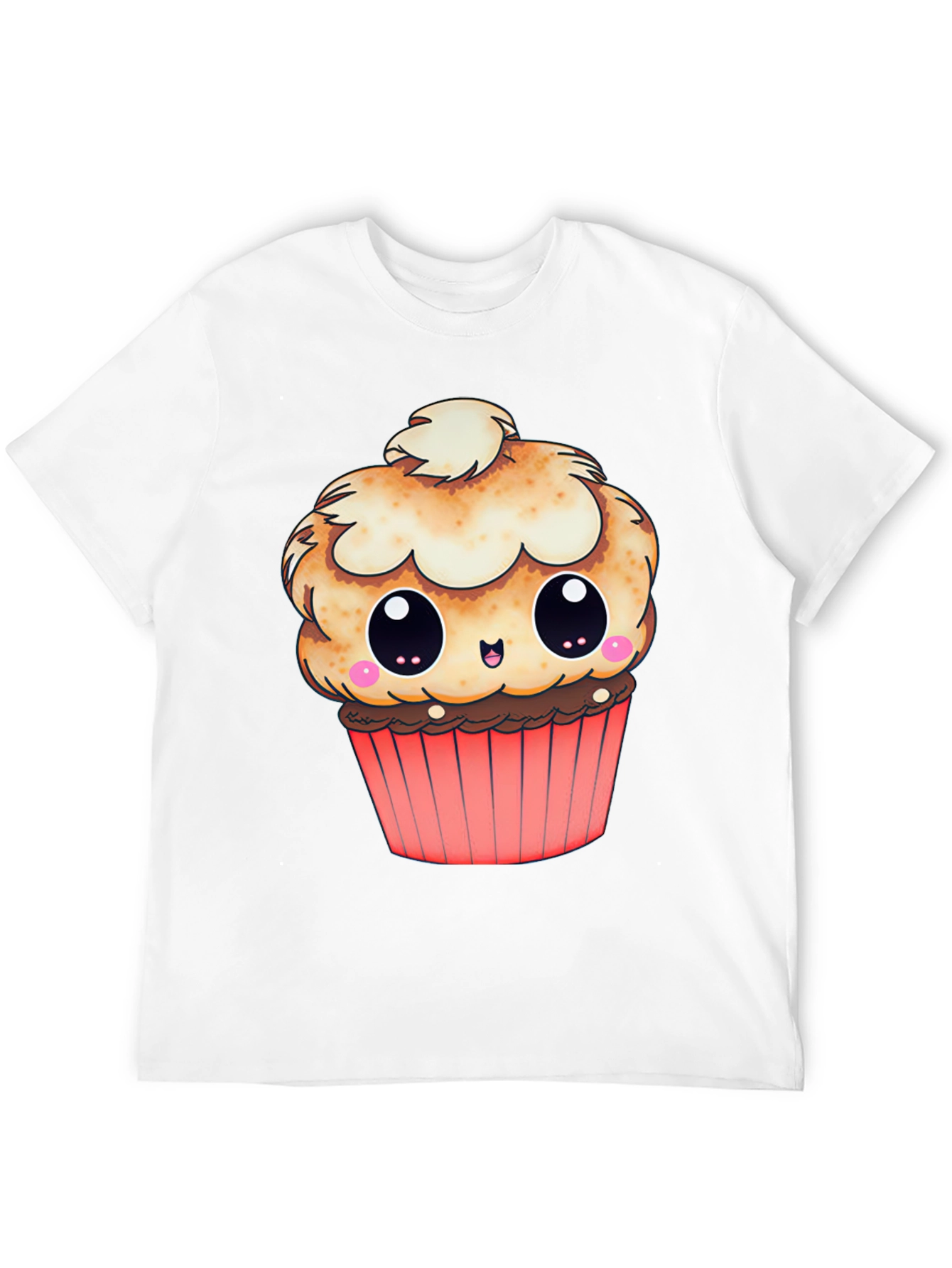 Cute Cupcake Graphic T-Shirt - Black