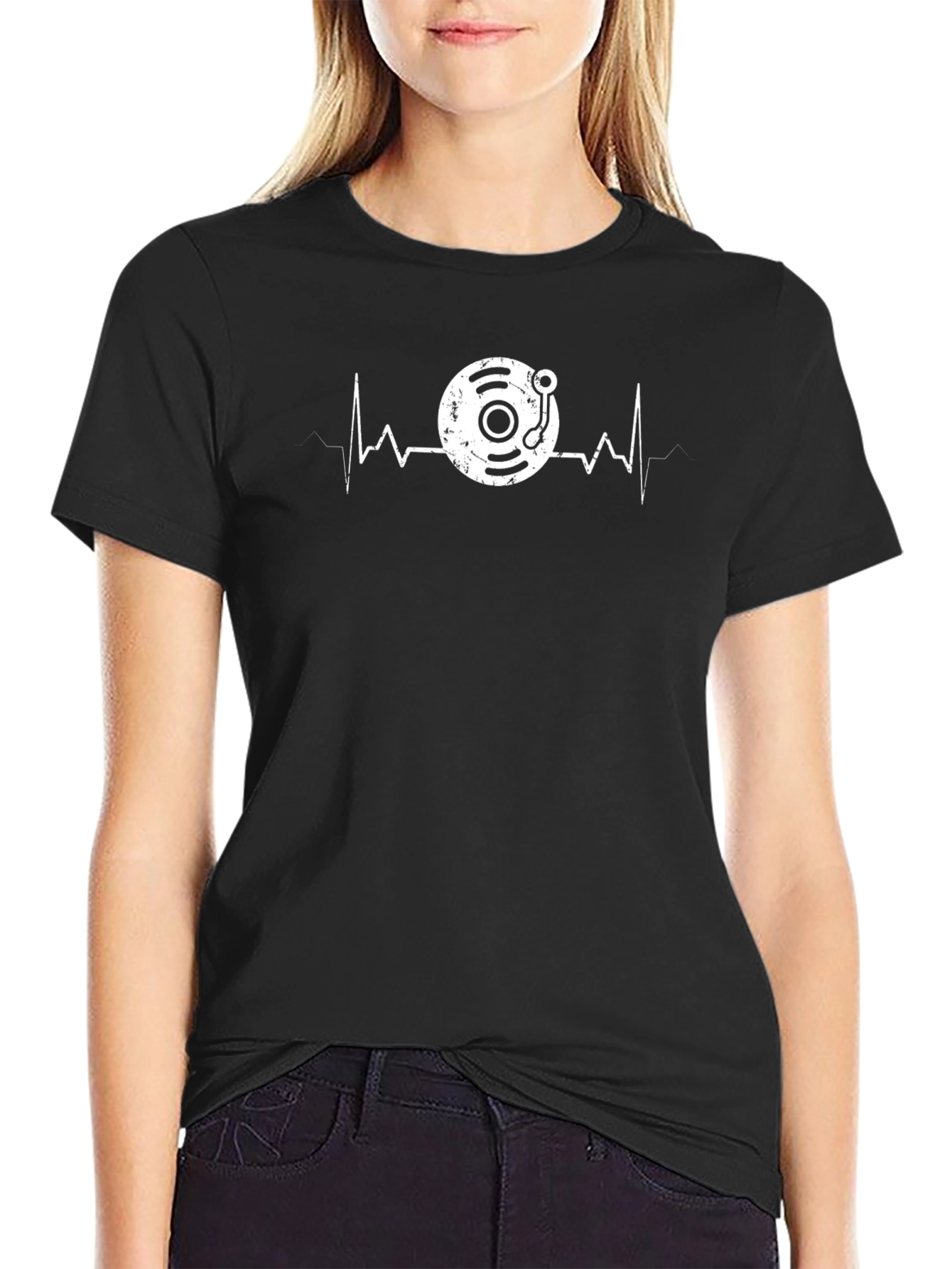 DJ Heartbeat Black T-Shirt