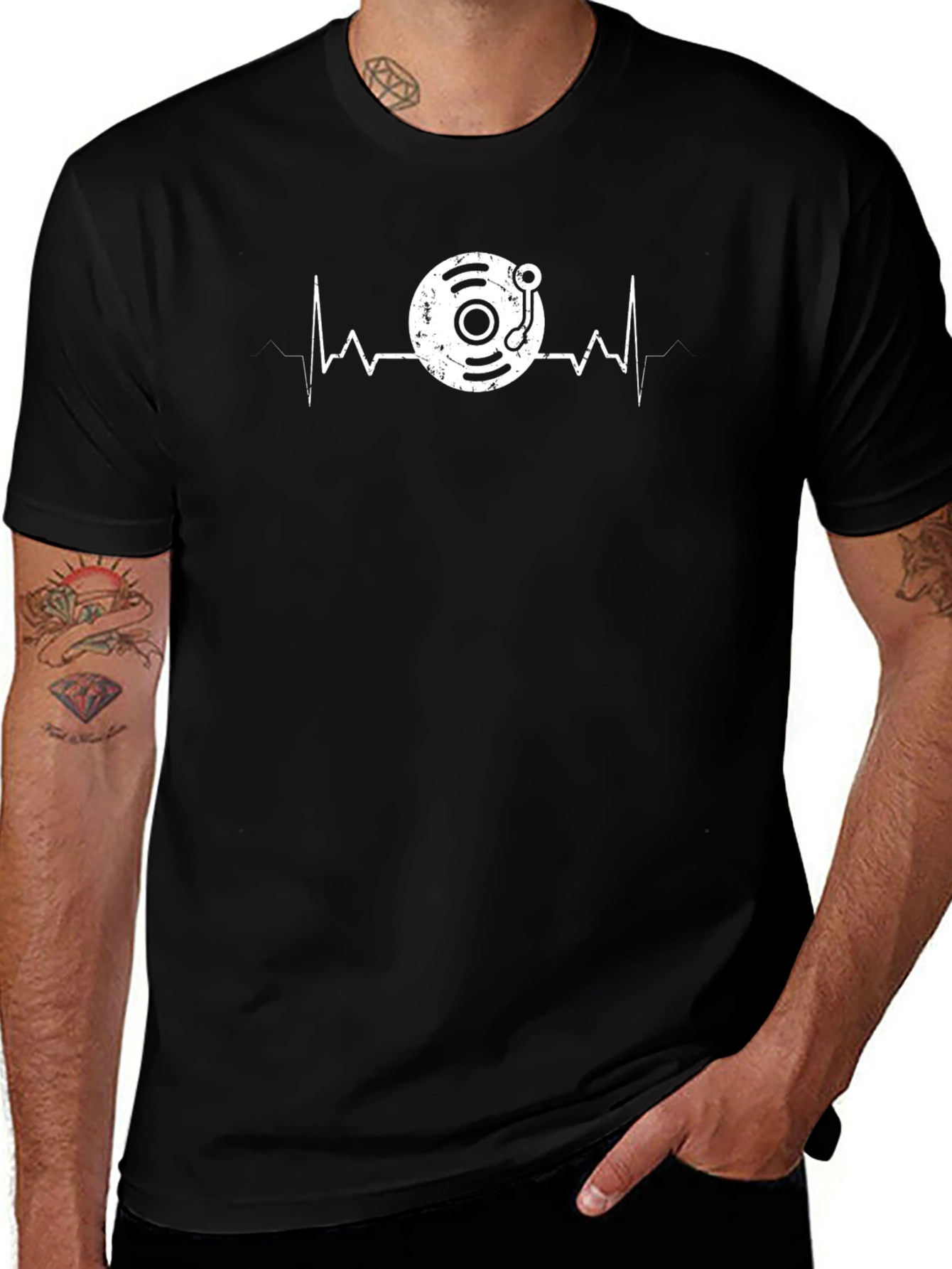 DJ Heartbeat Black T-Shirt