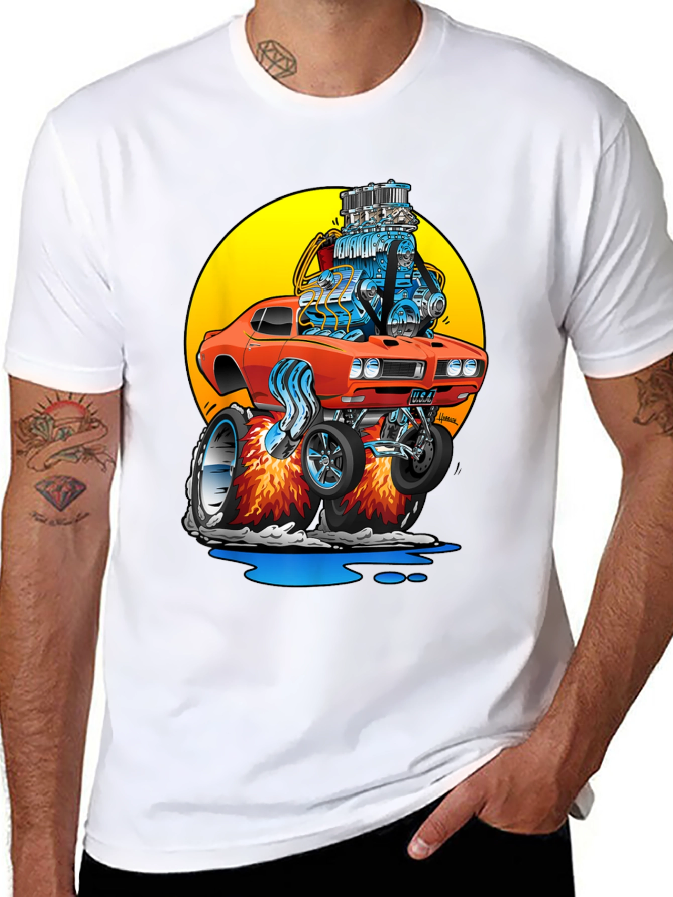 Cartoon Hot Rod T-Shirt