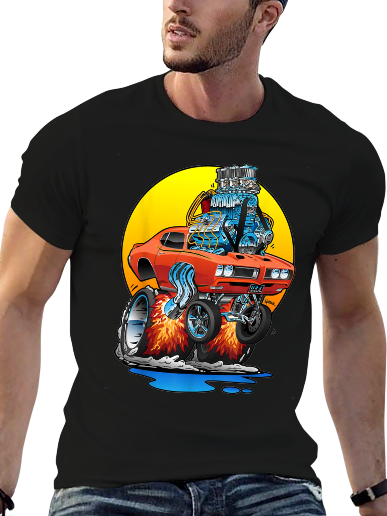 Cartoon Hot Rod T-Shirt