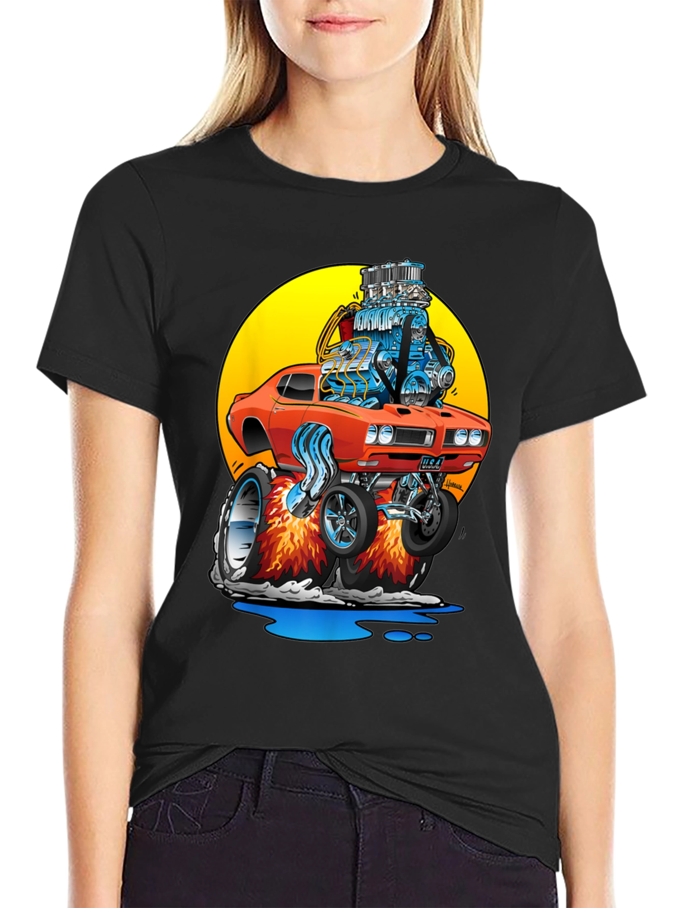 Cartoon Hot Rod T-Shirt