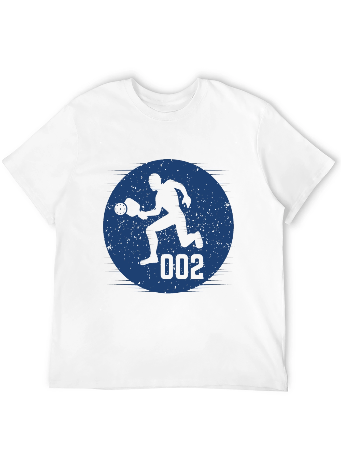 Pickleball Player Graphic Tee - Black Cotton Blend
