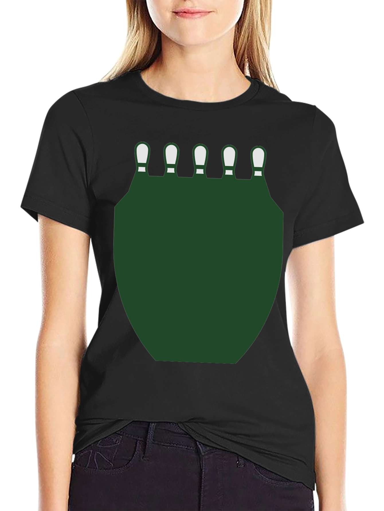 Bowling Pins & Green Shield Graphic Tee