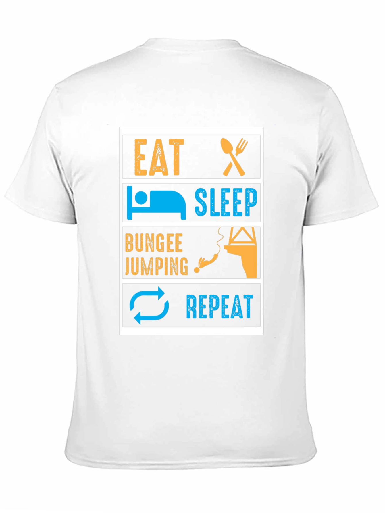 Eat Sleep Bungee Jump Repeat Graphic Tee