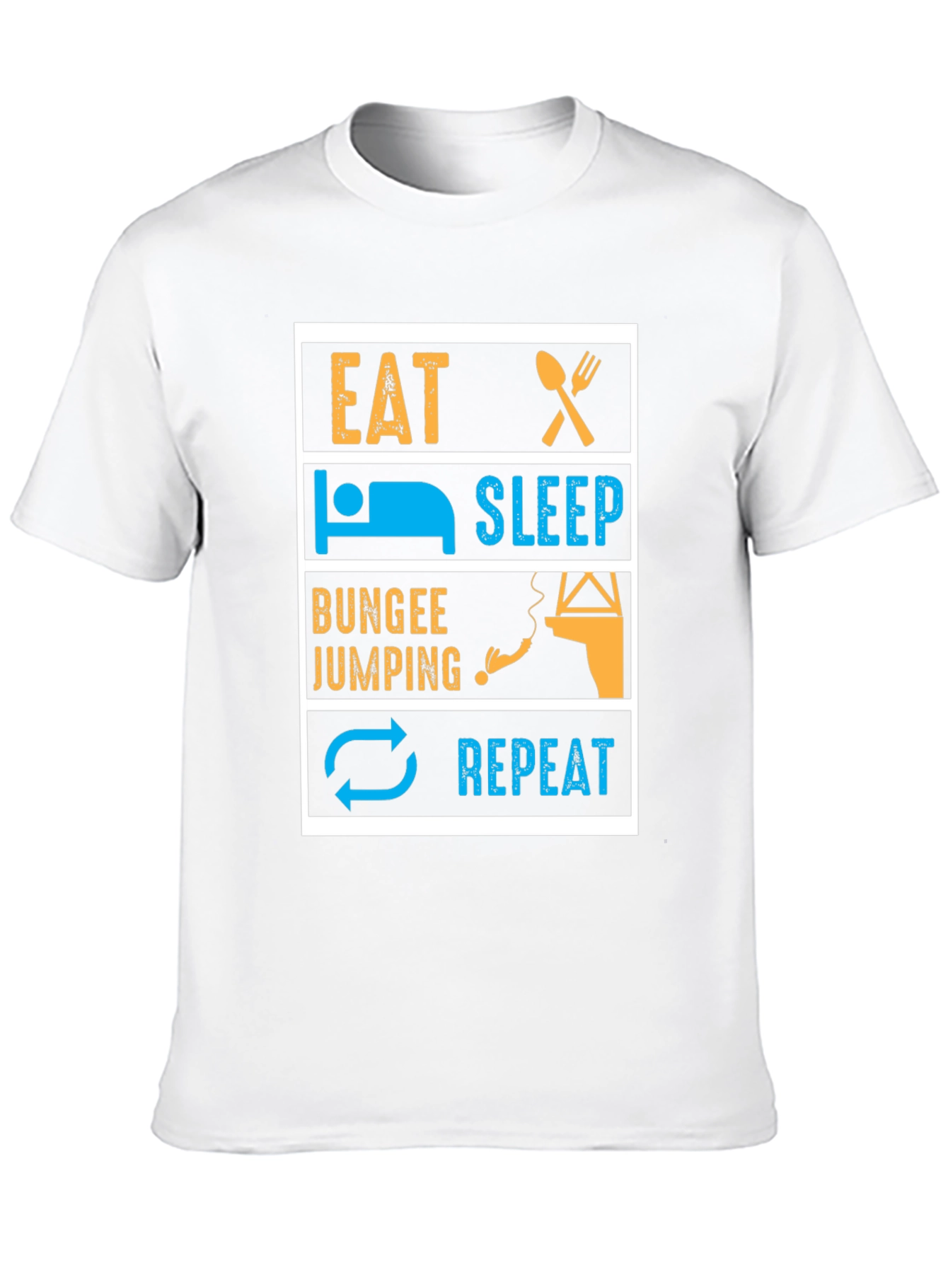 Eat Sleep Bungee Jump Repeat Graphic Tee