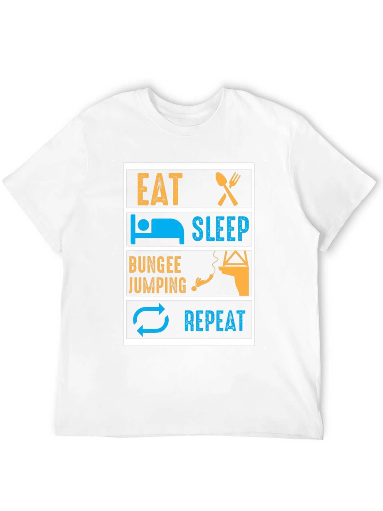 Eat Sleep Bungee Jump Repeat Graphic Tee