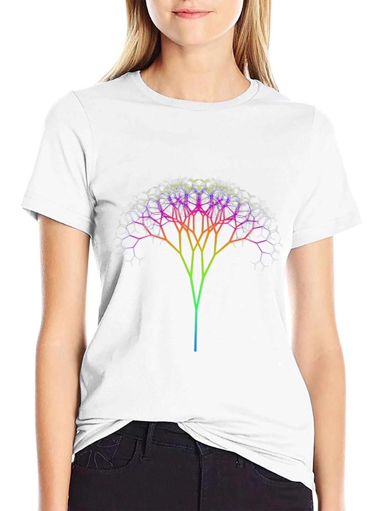 Fractal Tree Graphic T-Shirt - Soft Cotton Tee