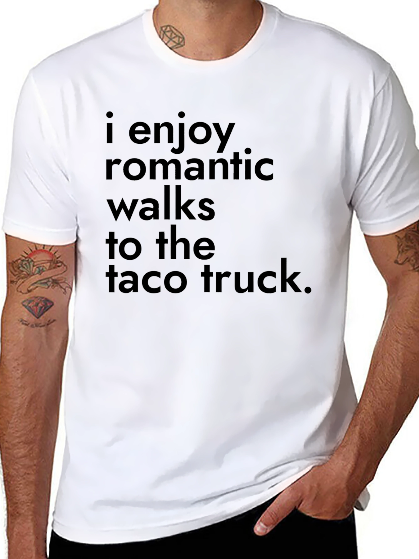 Funny Taco Truck Romantic Walks T-Shirt
