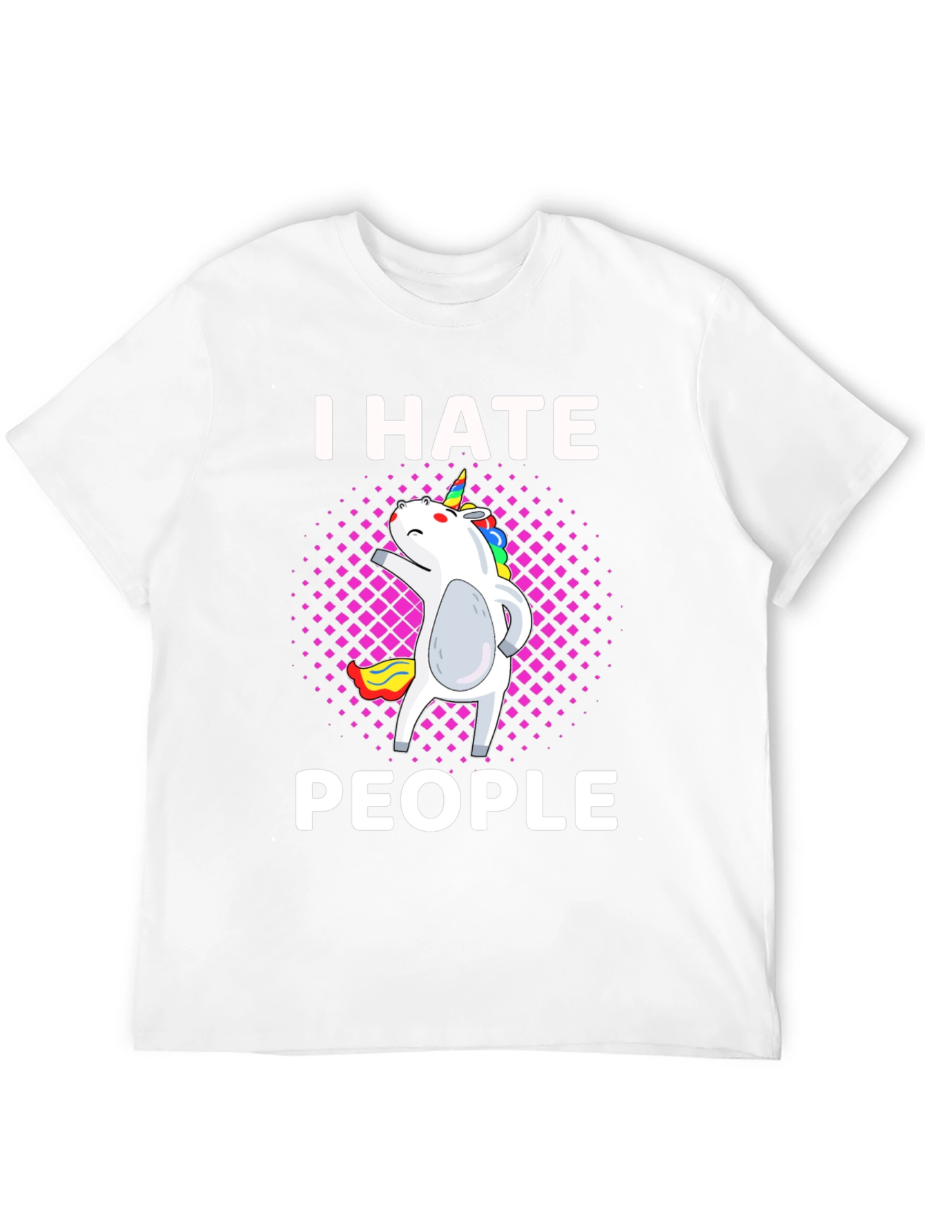 I Hate People Unicorn Graphic T-Shirt