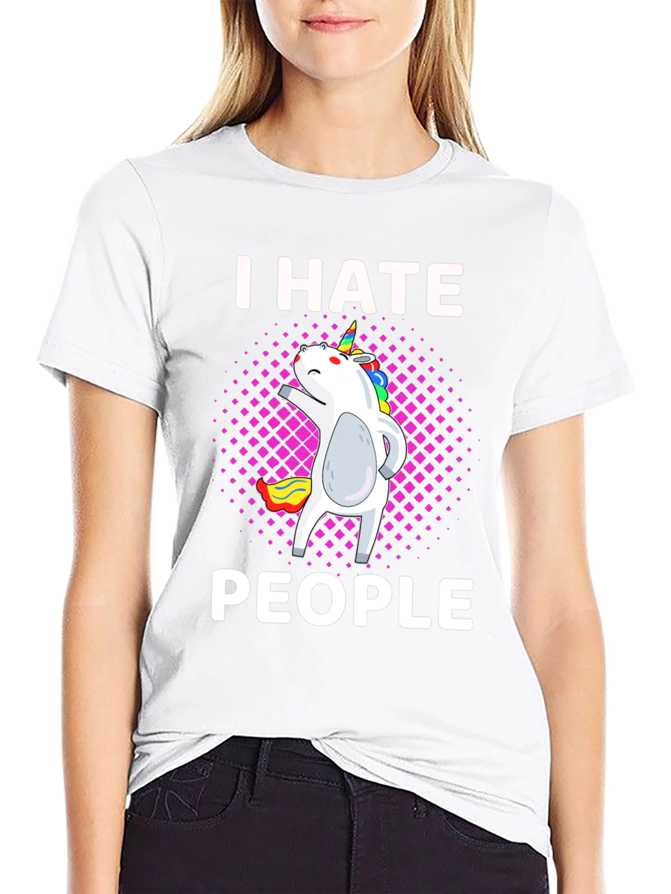 I Hate People Unicorn Graphic T-Shirt