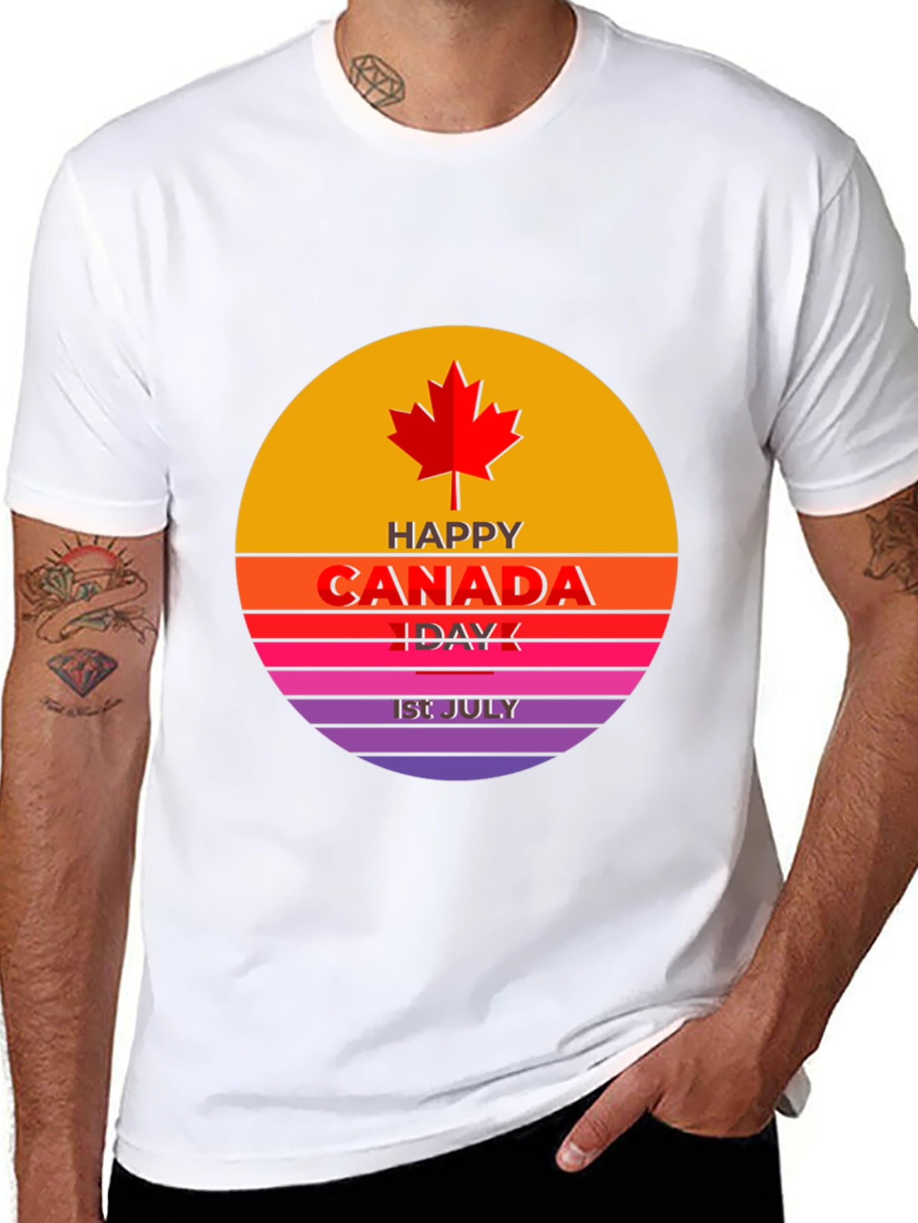 Canada Day T-Shirt - Red Maple Leaf Design