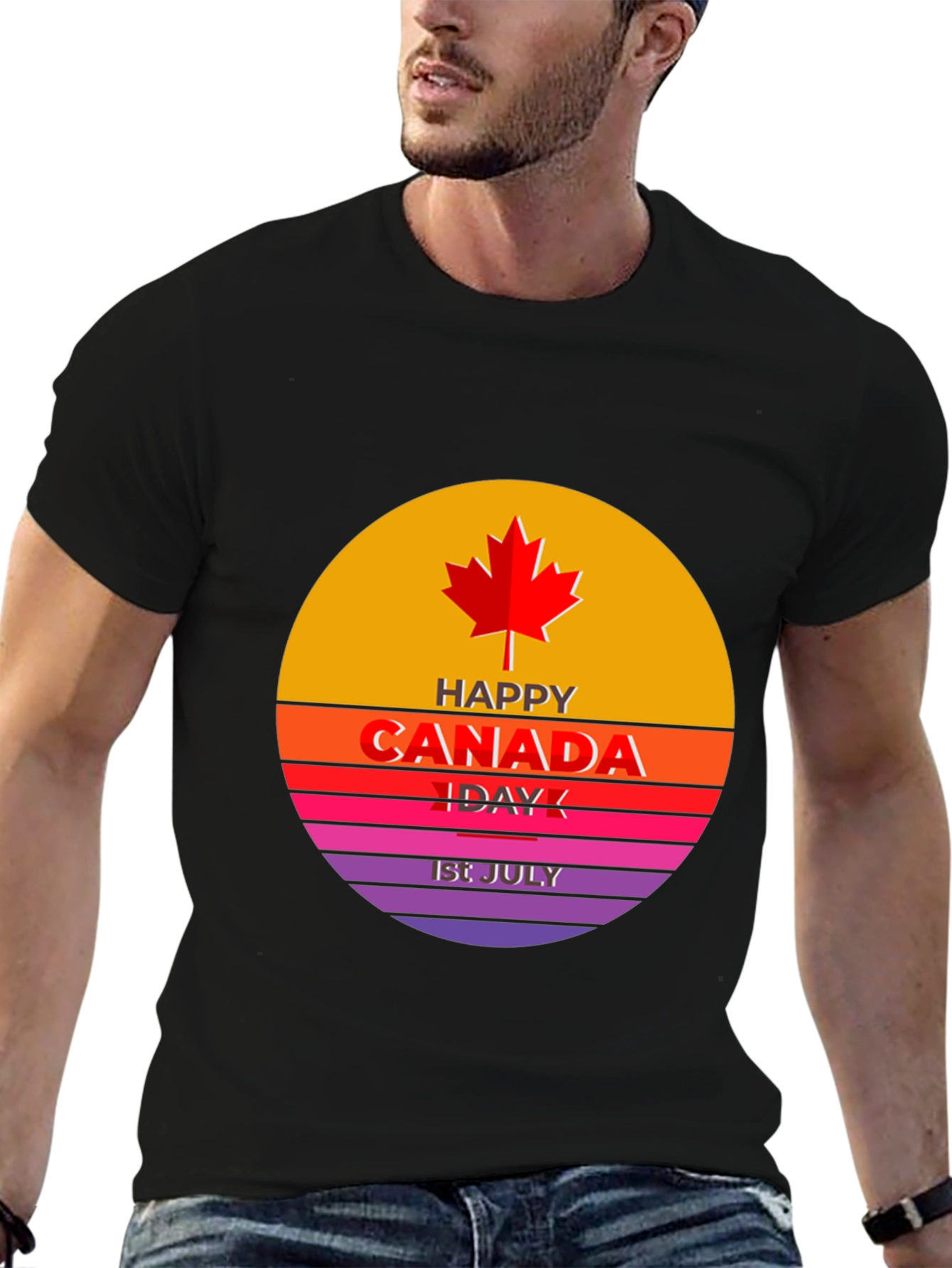 Canada Day T-Shirt - Red Maple Leaf Design
