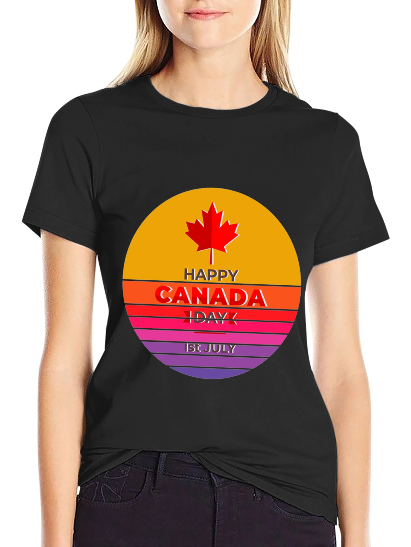 Canada Day T-Shirt - Red Maple Leaf Design