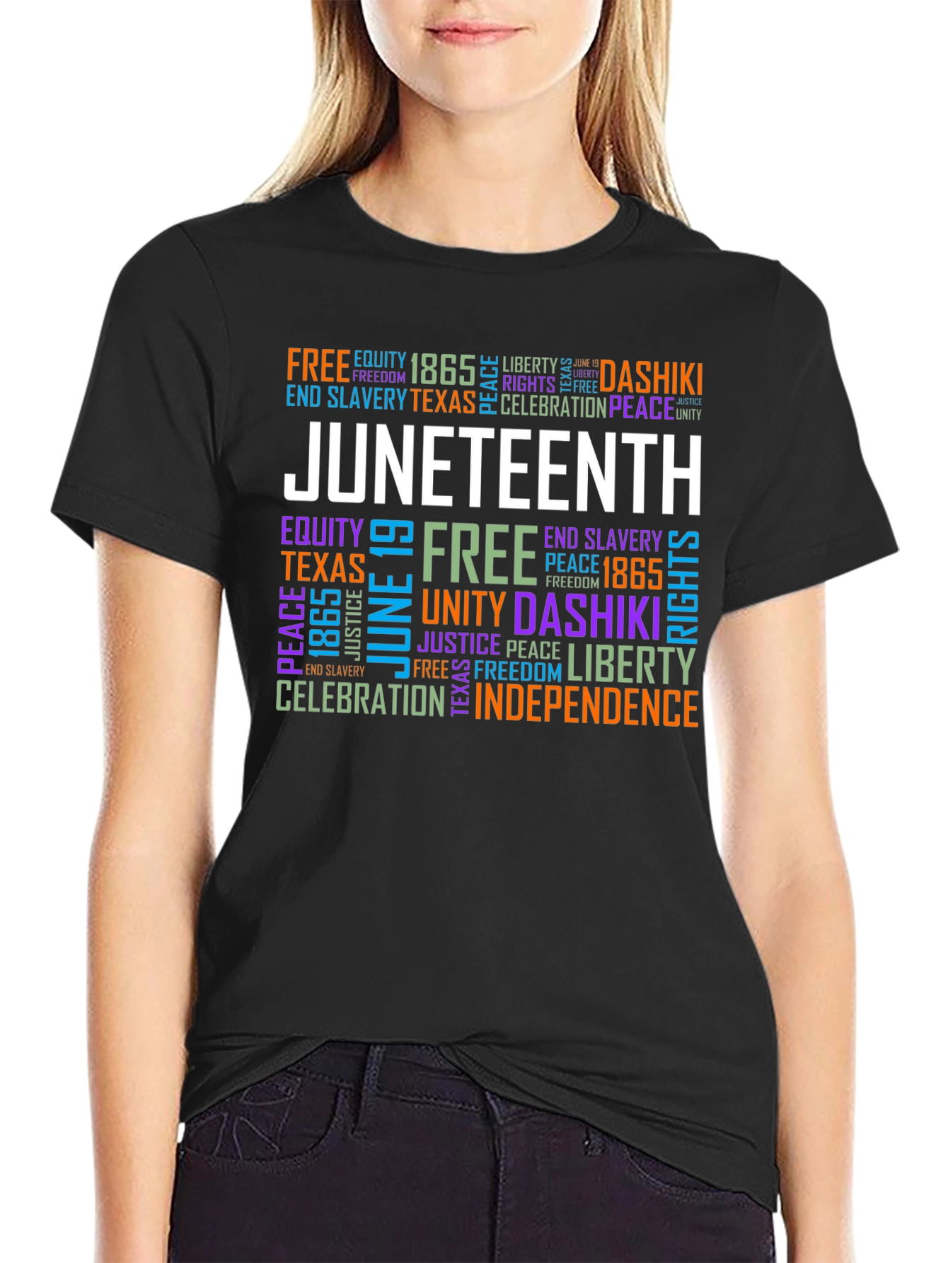 Juneteenth Word Cloud Graphic T-Shirt