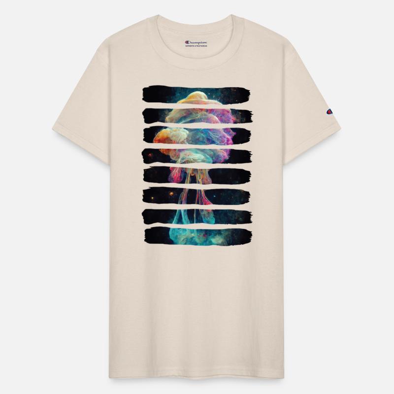 Psychedelic Jellyfish In Space Colorful Nebula