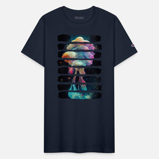 Psychedelic Jellyfish In Space Colorful Nebula