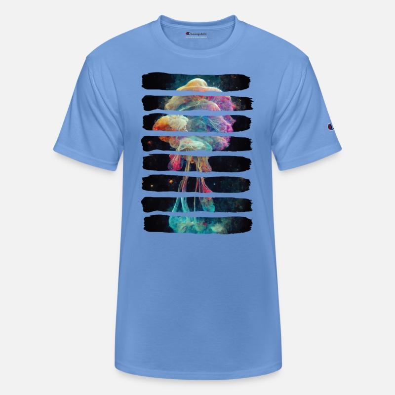 Psychedelic Jellyfish In Space Colorful Nebula
