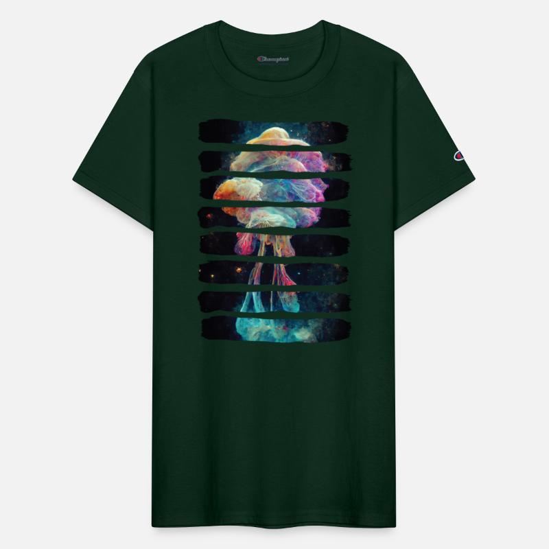 Psychedelic Jellyfish In Space Colorful Nebula