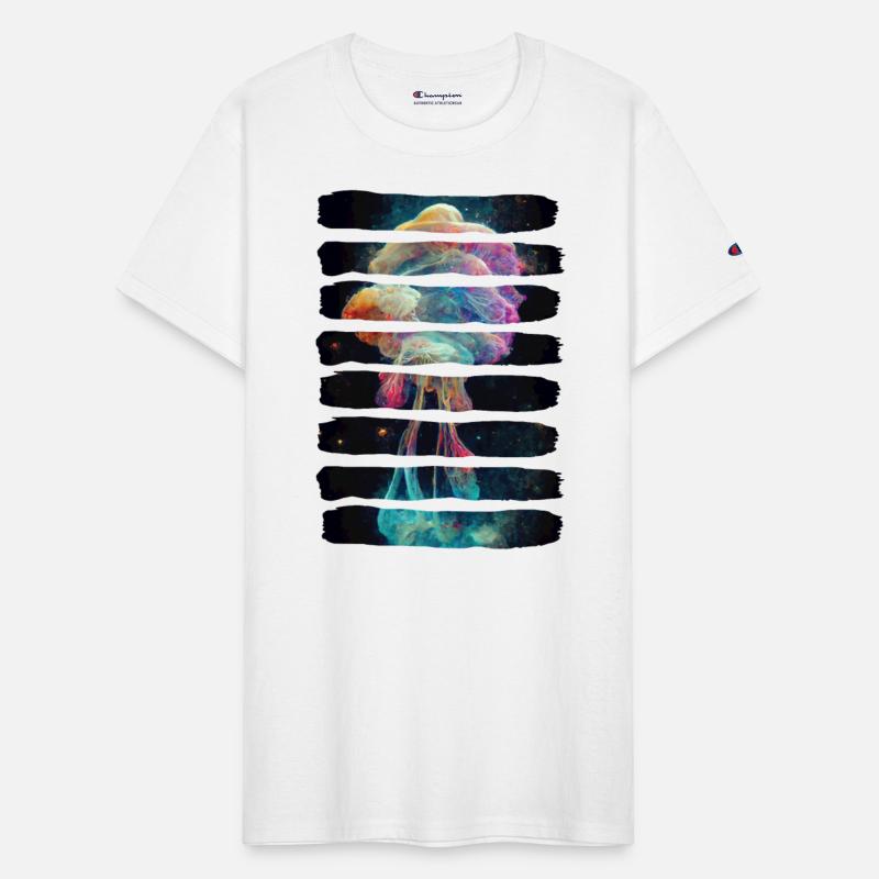 Psychedelic Jellyfish In Space Colorful Nebula