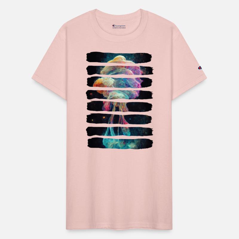 Psychedelic Jellyfish In Space Colorful Nebula