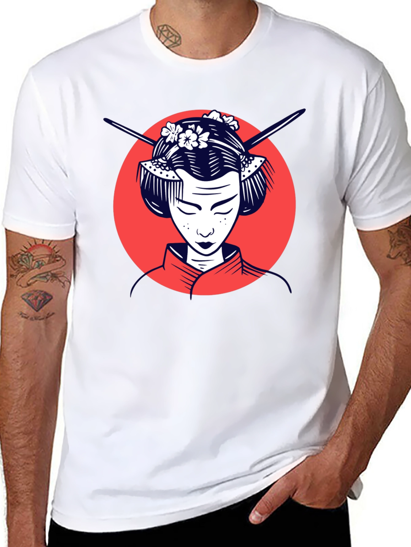 Geisha Graphic Tee - Stylish Unisex T-Shirt