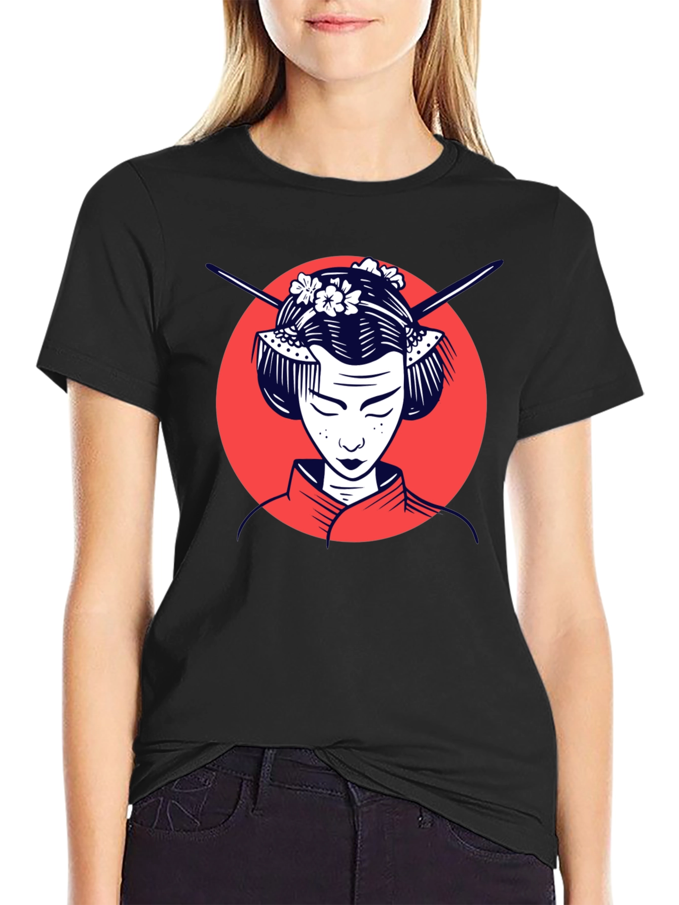 Geisha Graphic Tee - Stylish Unisex T-Shirt