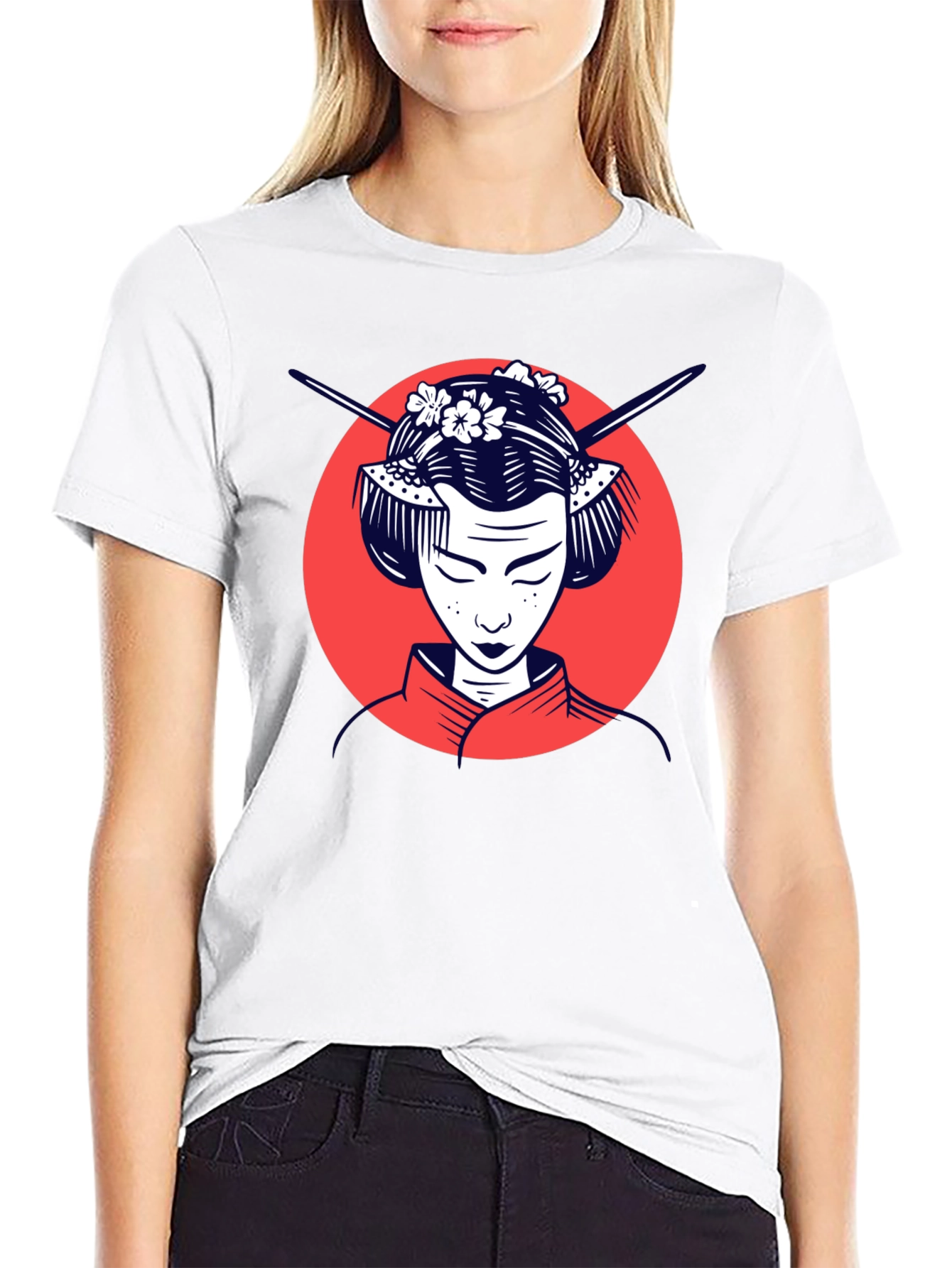 Geisha Graphic Tee - Stylish Unisex T-Shirt