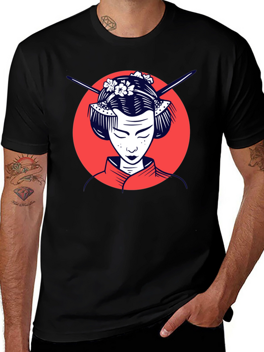Geisha Graphic Tee - Stylish Unisex T-Shirt