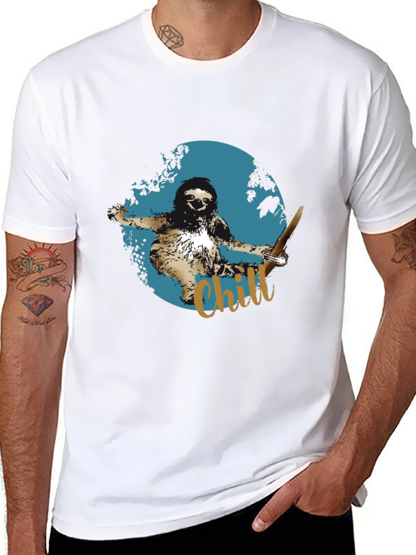Chill Sloth Graphic Tee - Relaxed Fit