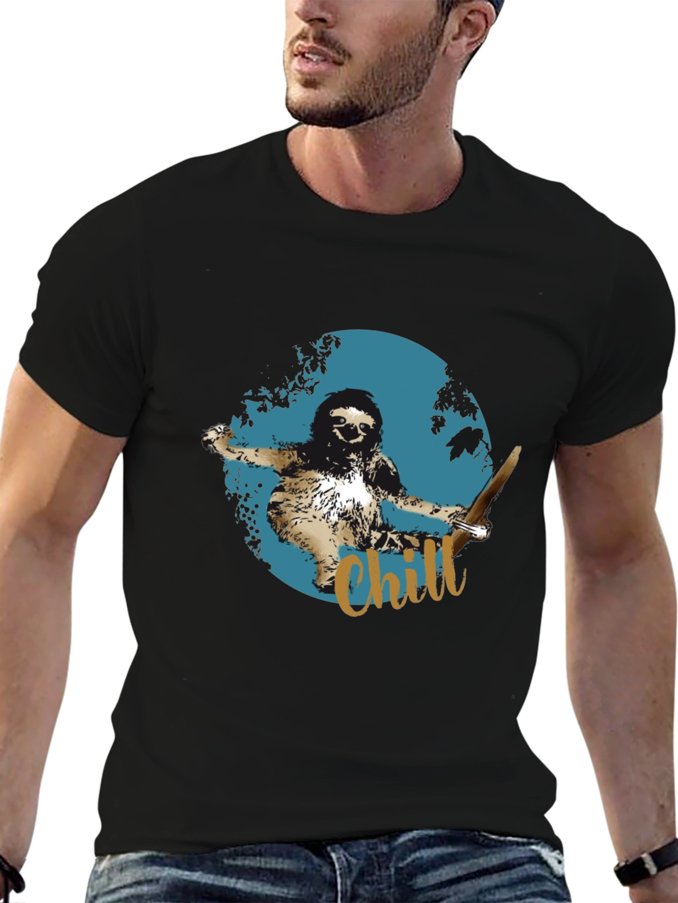 Chill Sloth Graphic Tee - Relaxed Fit