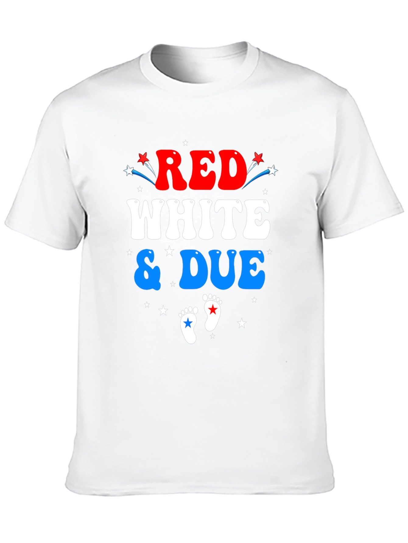 Red White & Due Patriotic Pregnancy T-Shirt