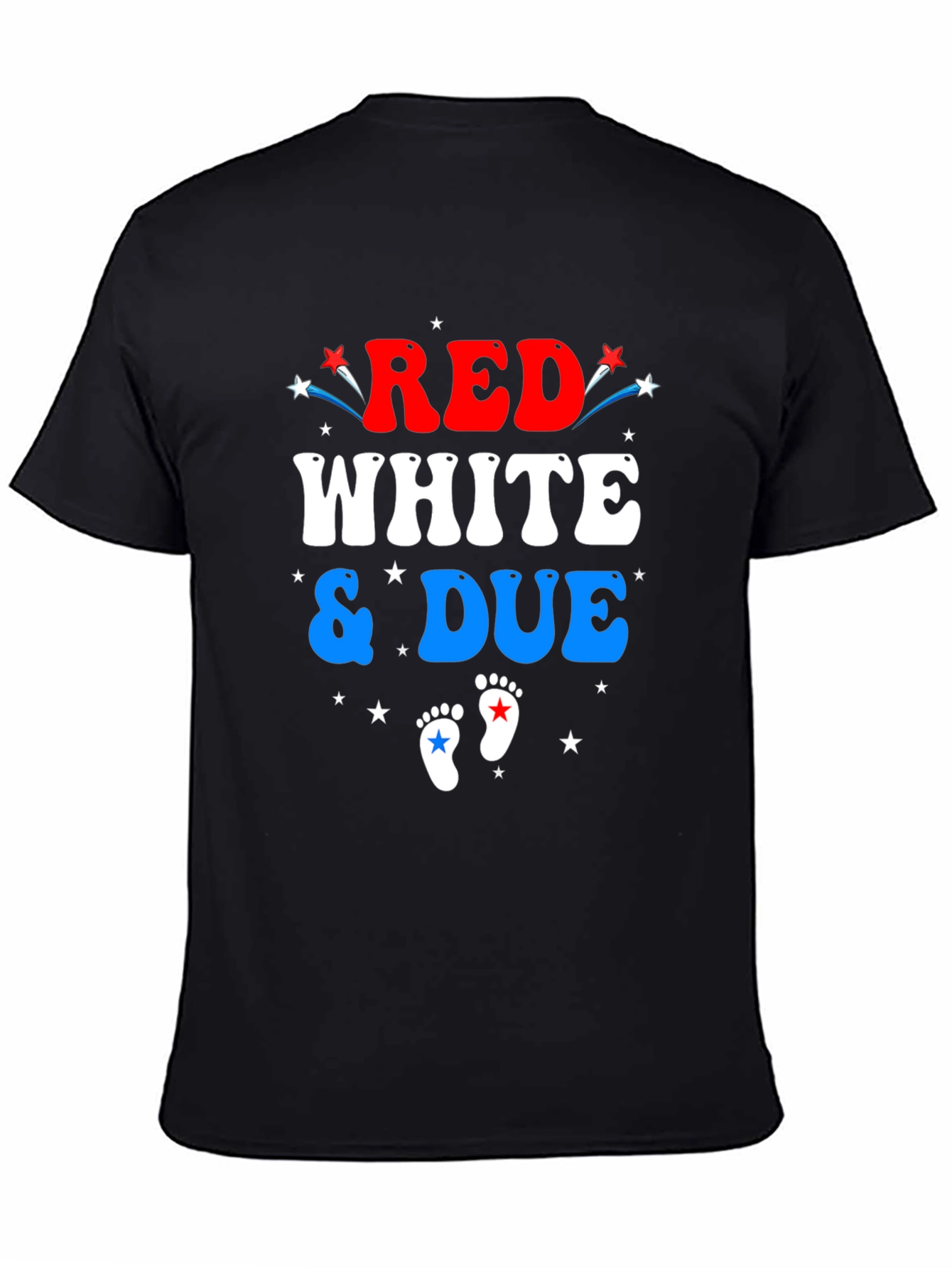 Red White & Due Patriotic Pregnancy T-Shirt