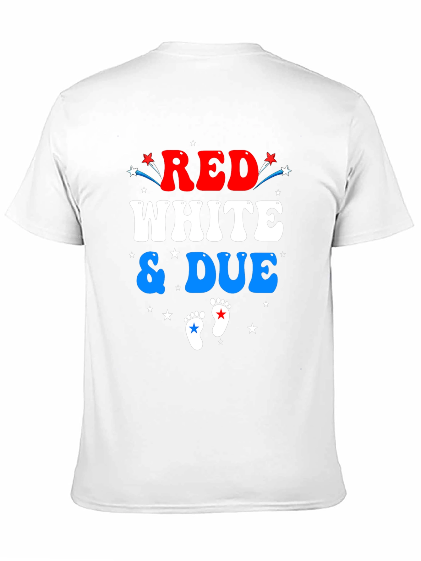 Red White & Due Patriotic Pregnancy T-Shirt