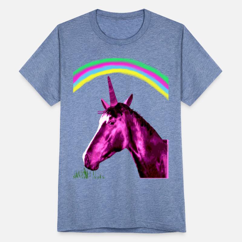 Purple Unicorn with Rainbow Overhead