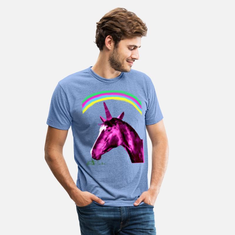Purple Unicorn with Rainbow Overhead