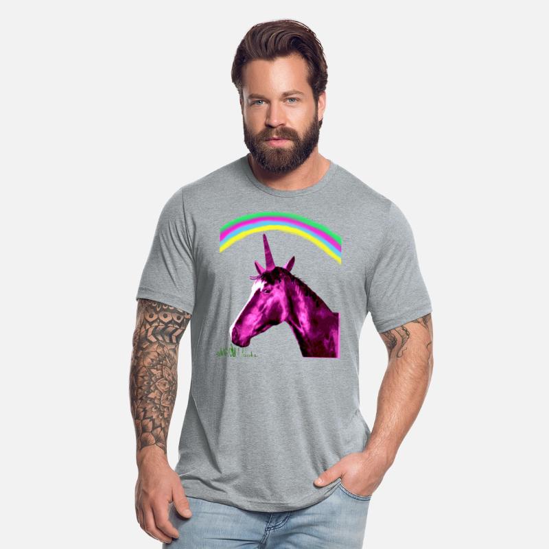 Purple Unicorn with Rainbow Overhead