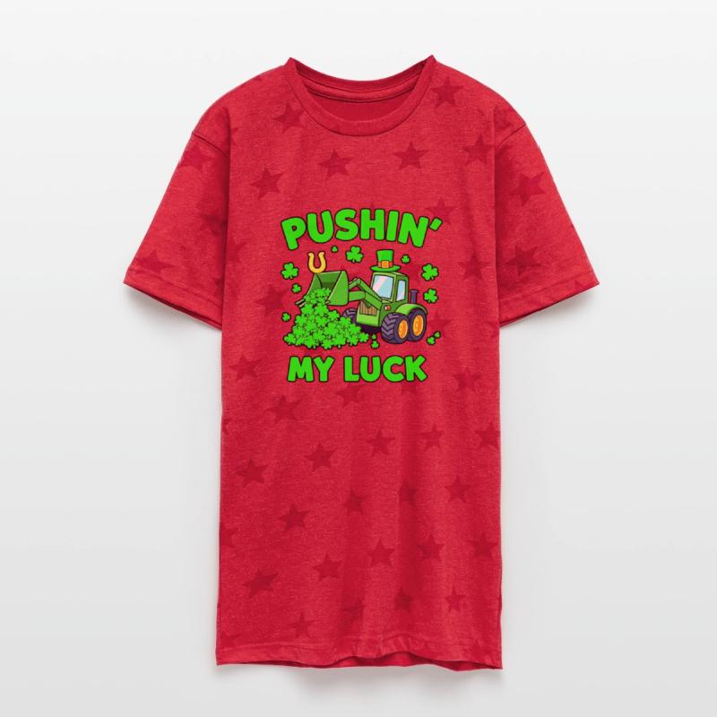 Pushin My Luck Kids Toddler Tractor St Patrick's