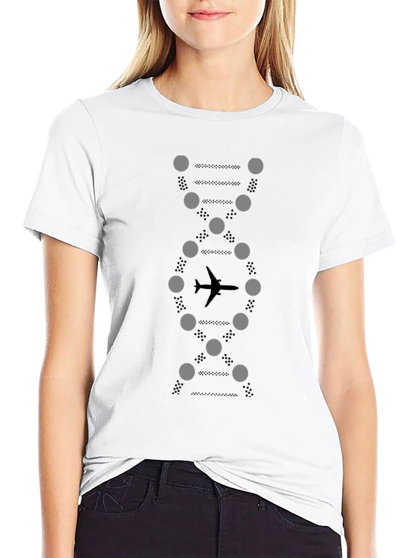Airplane DNA Graphic Tee - Aviation Inspired T-Shirt