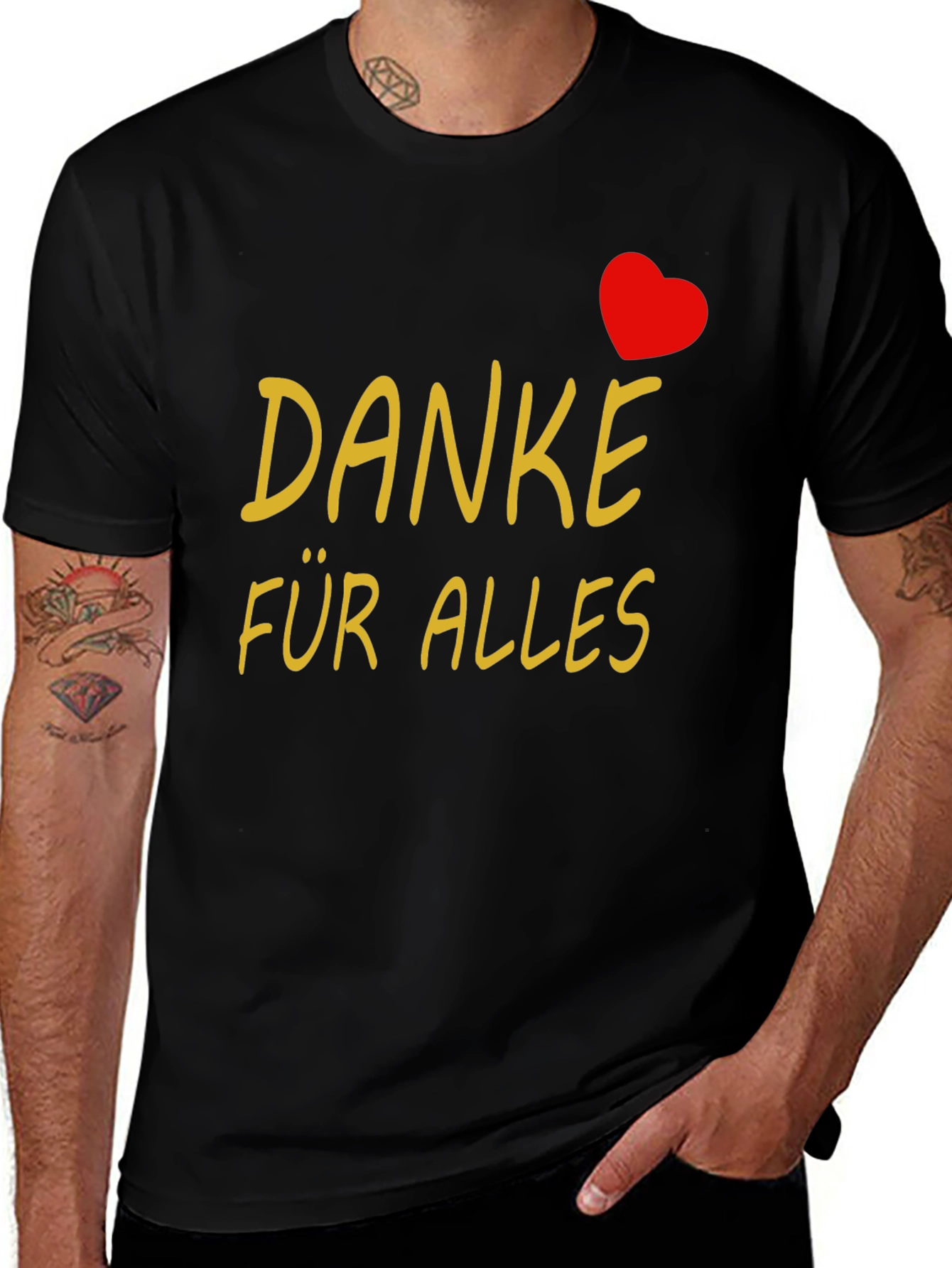 Danke Für Alles Black T-Shirt