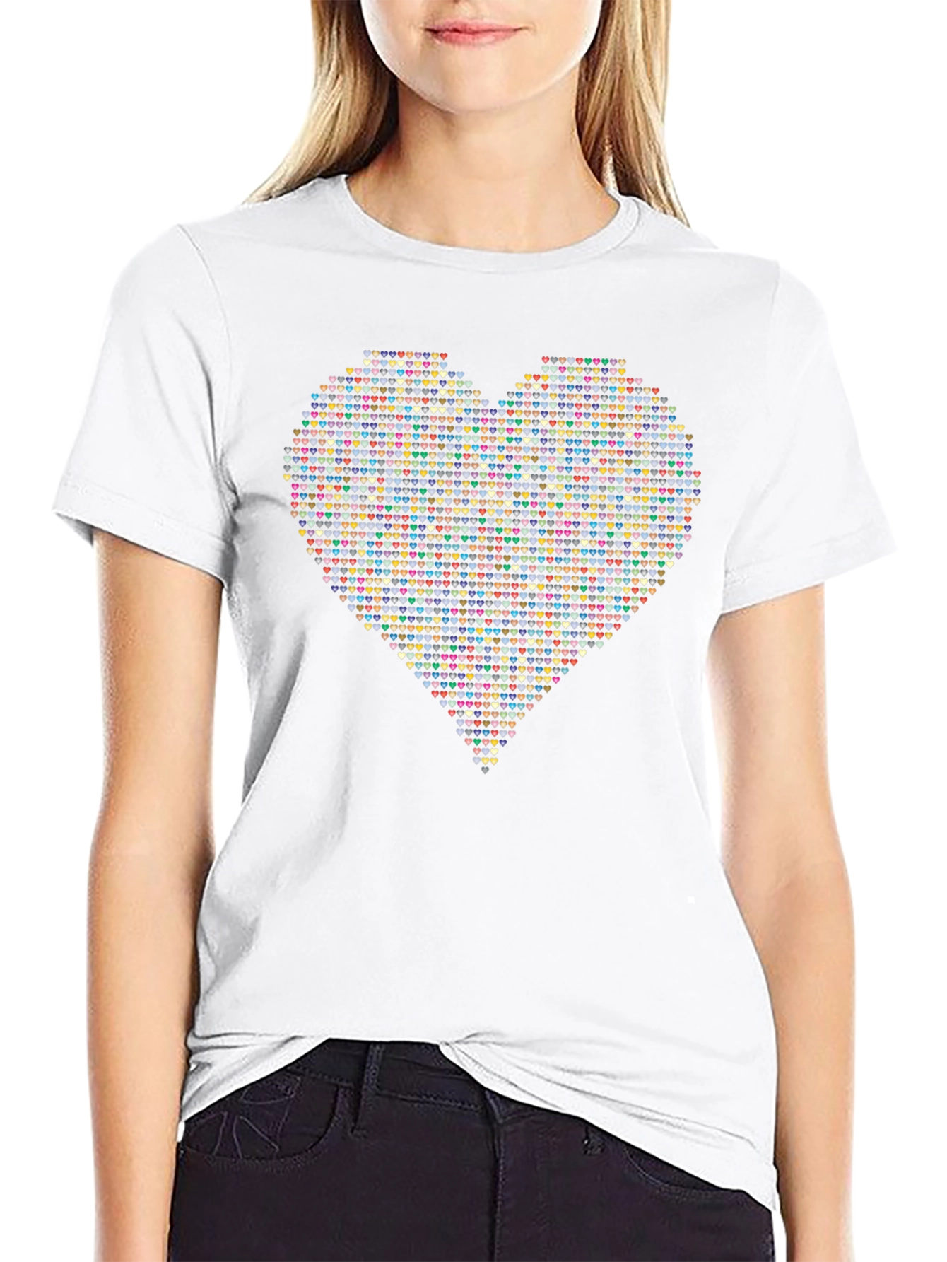 Heart Pixel Art T-Shirt - Soft Cotton Blend