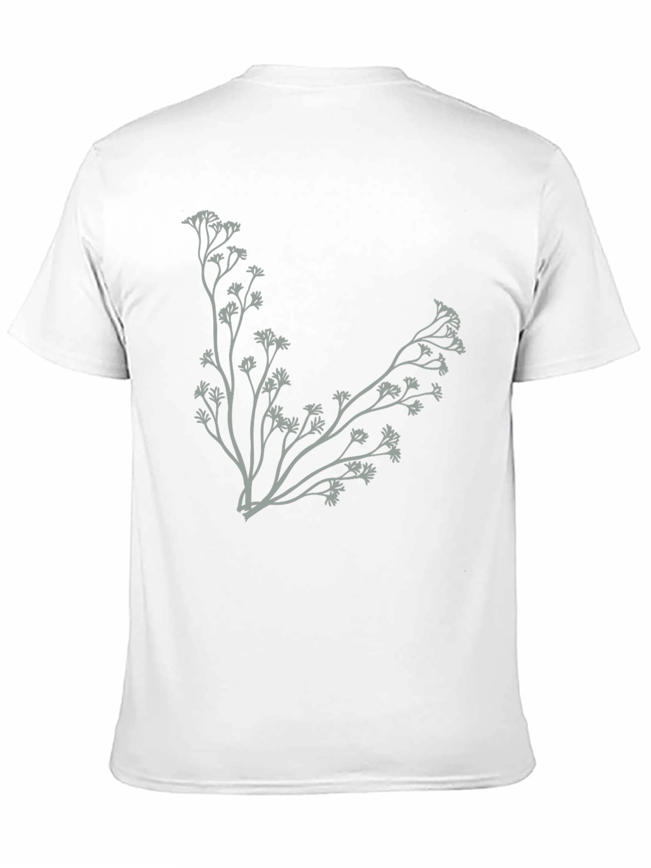 Botanical Branch Graphic Black T-Shirt