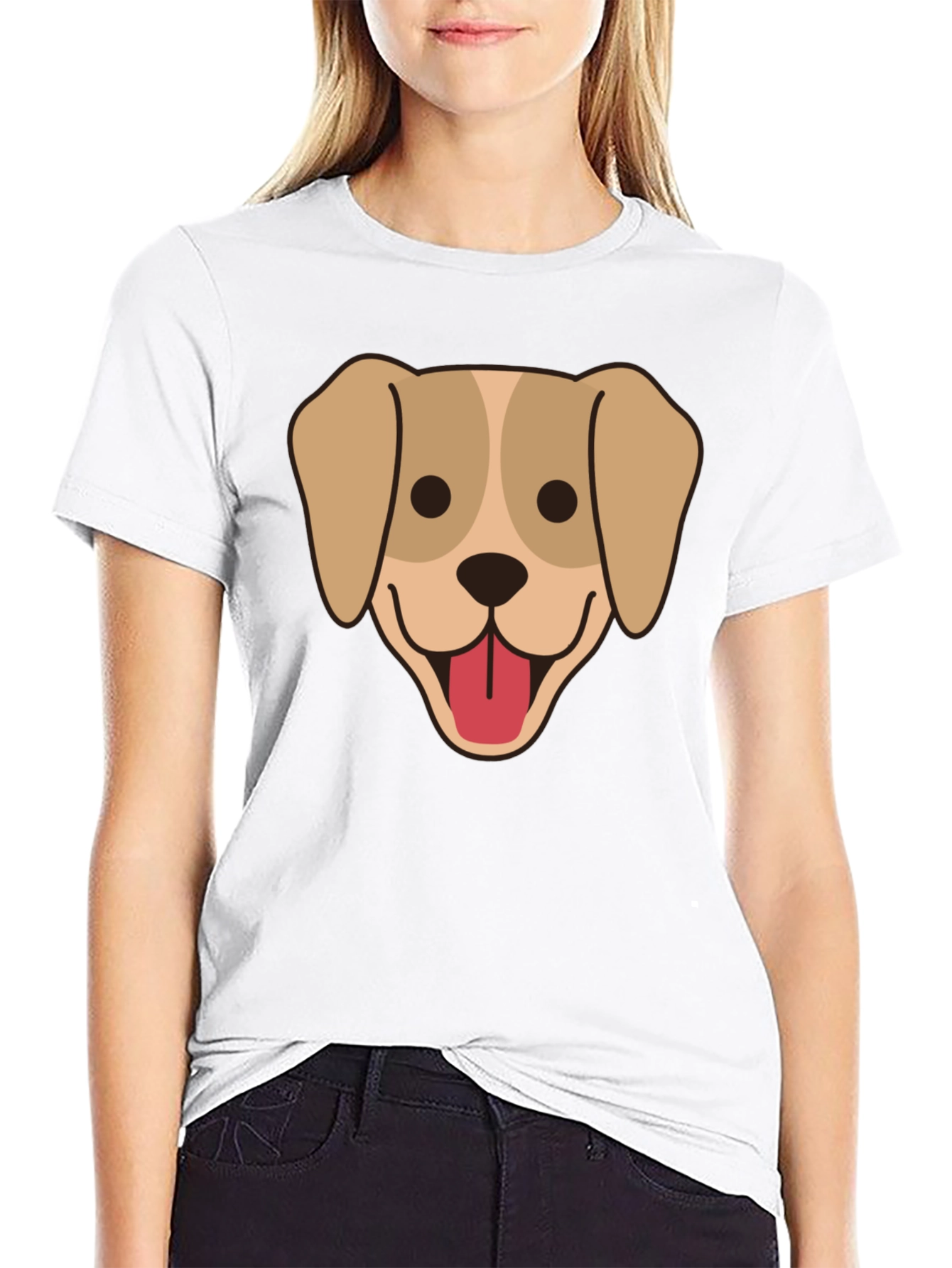 Dog Graphic Print T-Shirt - Cute Pet Lover Tee