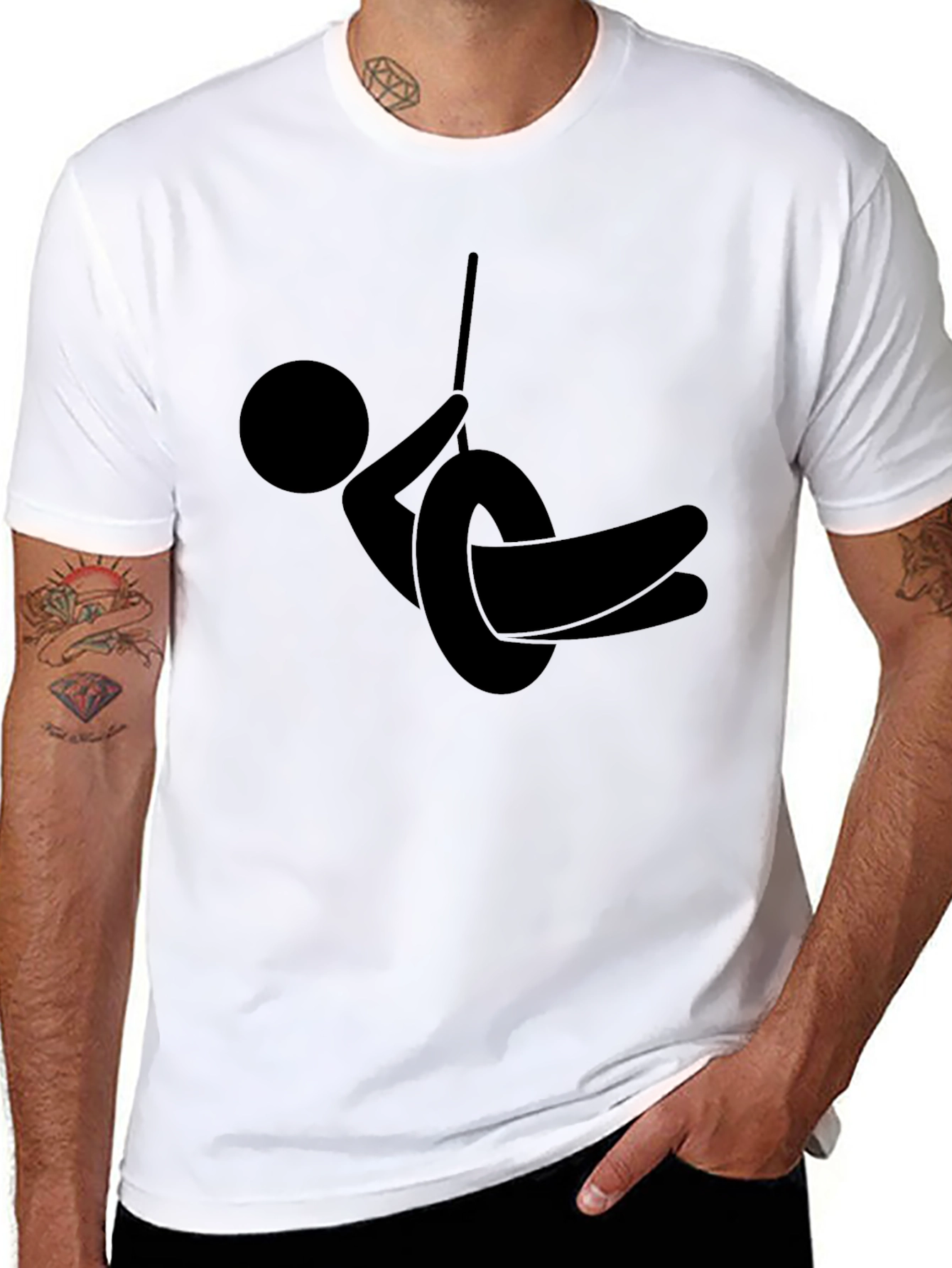 Tire Swing Fun Graphic Tee - Black