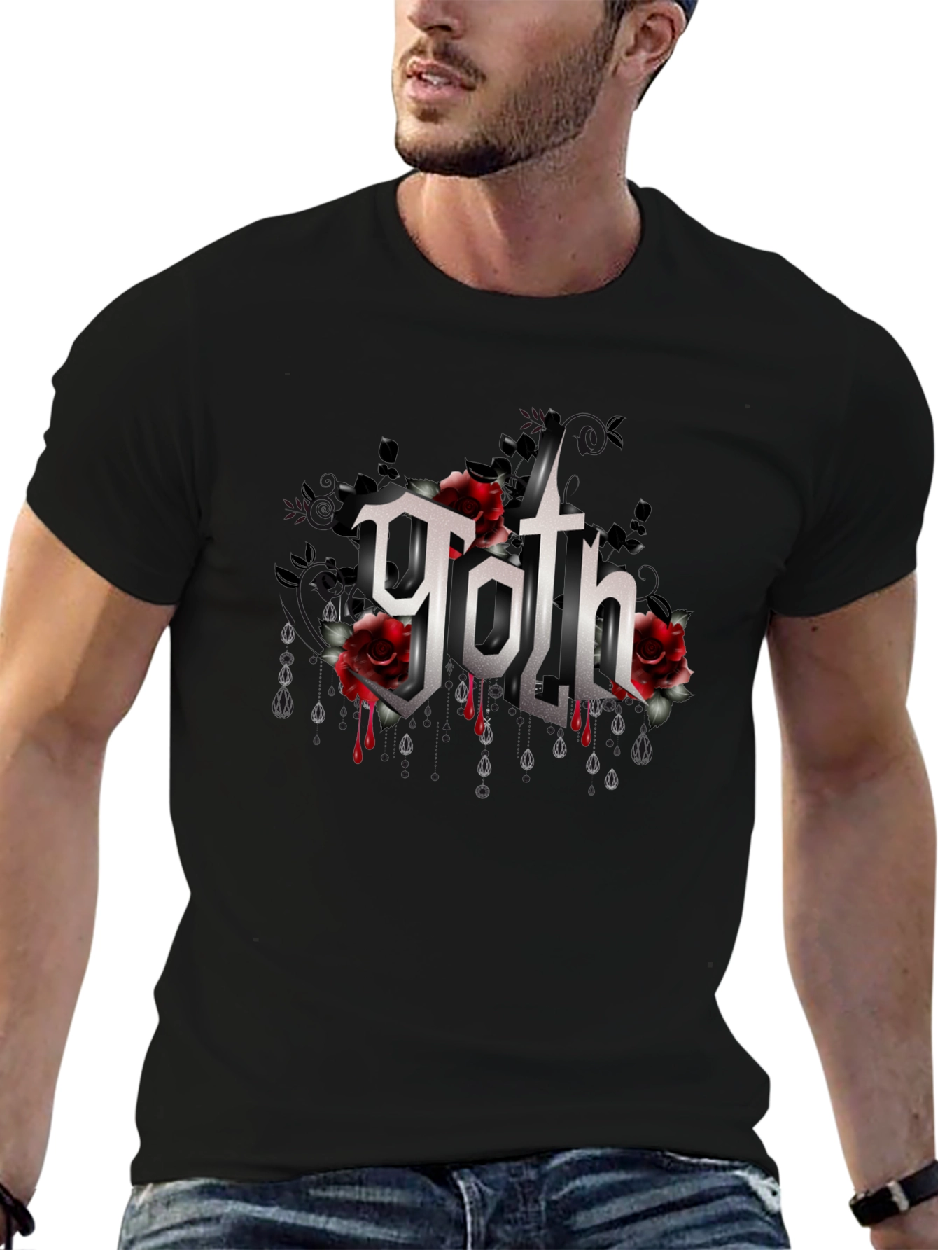 Gothic Rose T-Shirt - Dark & Romantic
