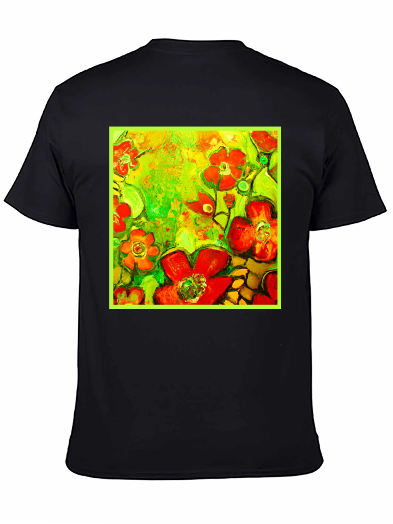 Floral Art Print T-Shirt - Bold & Vibrant