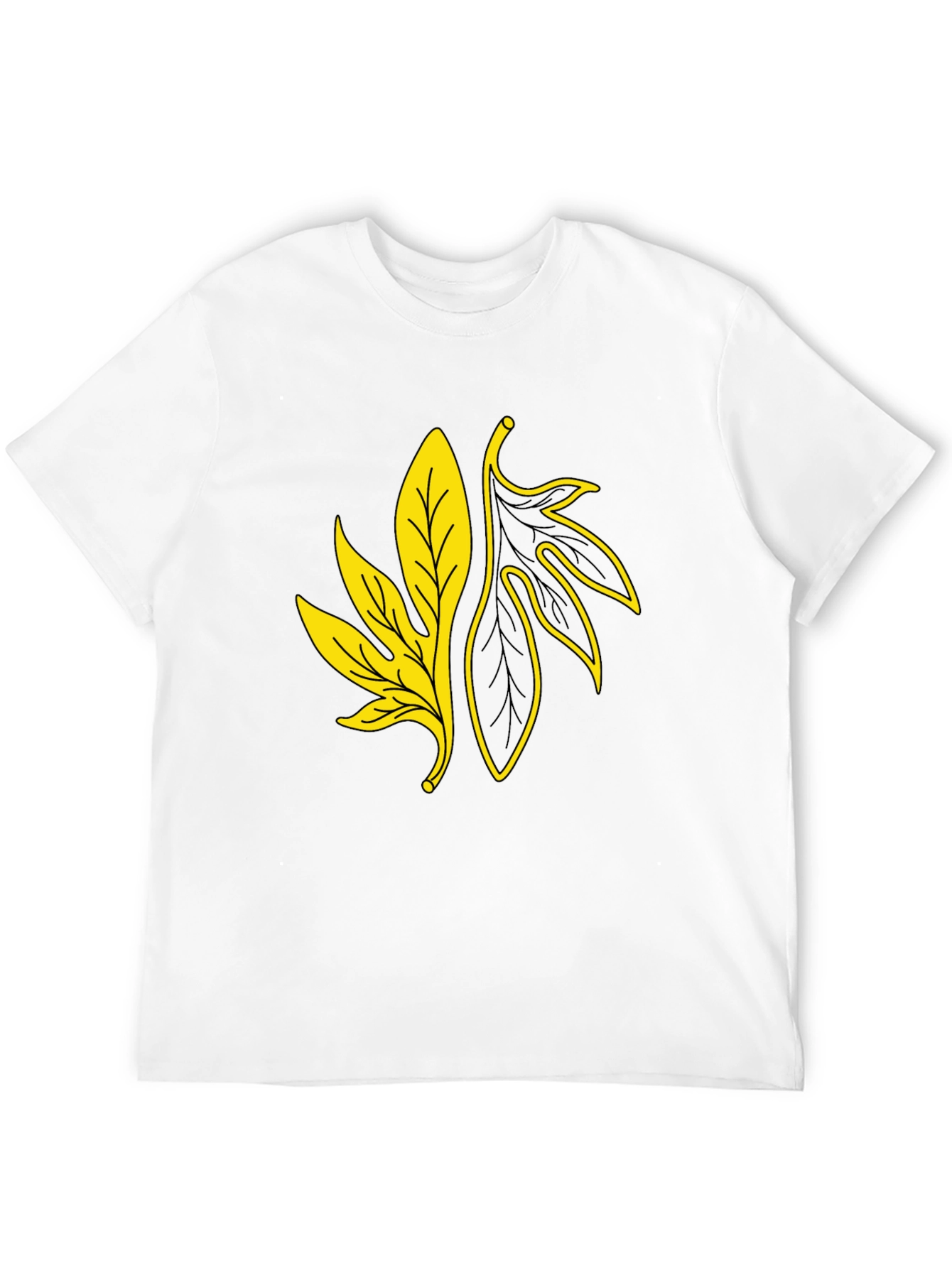 Leaf Graphic Black T-Shirt